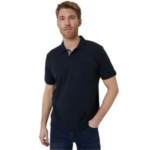 Threadbare Mens Regular Rolled Short Sleeves Polo Shirt / Navy